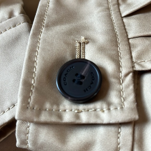 COACH NWT Classic Khaki Quilted Trench Coat size XS - Picture 15 of 16